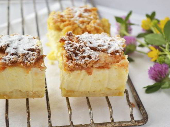 Рецепт сырника с персиками