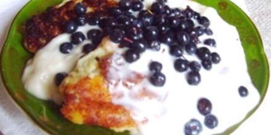 Сырники с черникой
