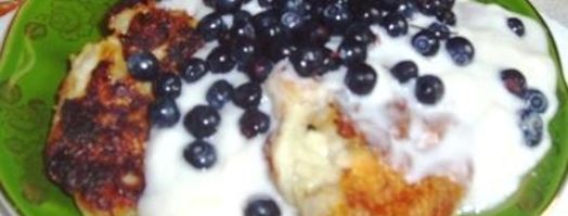 сырники с черникой. Шаг 4