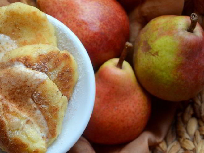 Рецепт сырников с грушей