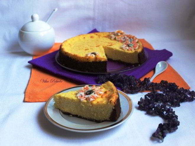 Рецепт воздушного творожника на шоколадной основе