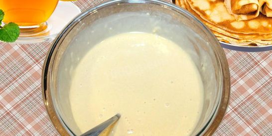 Тесто для блинов на молоке без яиц