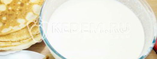 тесто для блинов на молоке. Шаг 6