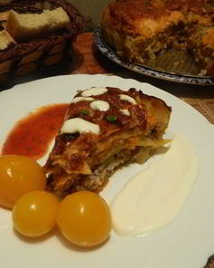 Мясной торт с рисом Голубчик