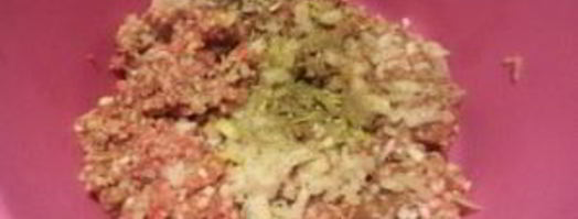 мясной торт с рисом голубчик. Шаг 6