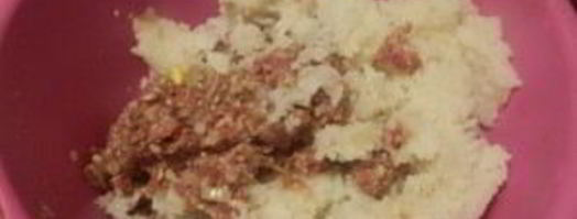 мясной торт с рисом голубчик. Шаг 8