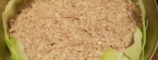 мясной торт с рисом голубчик. Шаг 9