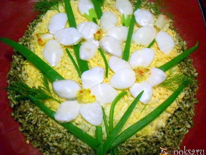 Рецепт салат-торт 8 марты