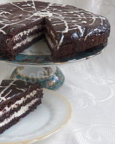 Шоколадно-творожный торт