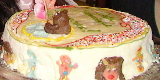 Торт на день рождения Полянка Винни Пуха