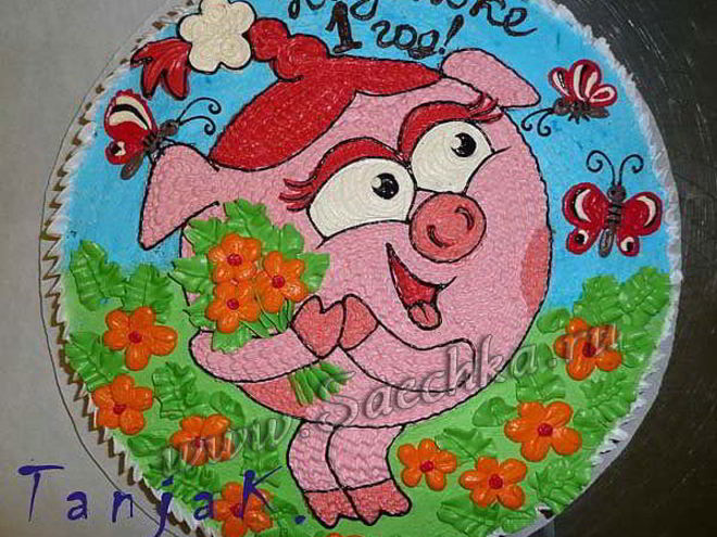 Рецепт торта-разукрашки с нюшей