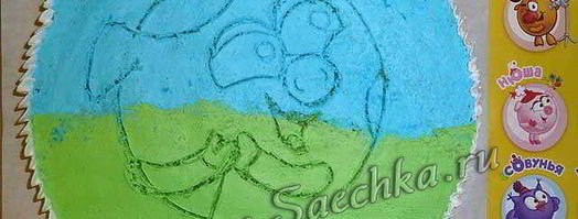 торт-разукрашка с нюшей. Шаг 3