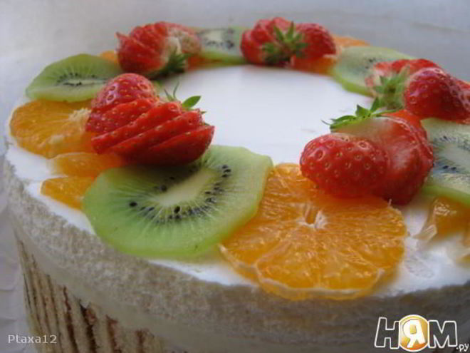 Рецепт торта с апельсиново-сливочным суфле