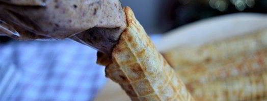 банановые вафли с кремом из фиников и орехов. Шаг 5