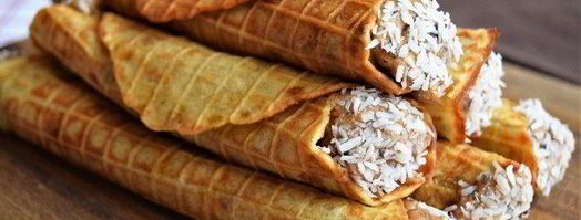 банановые вафли с кремом из фиников и орехов. Шаг 6