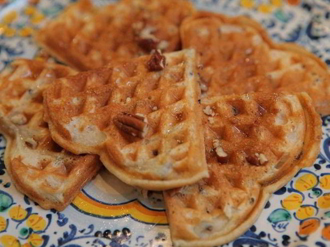 Рецепт бельгийских вафель с диким рисом