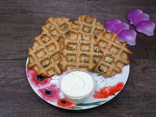 Рецепт картофельных вафель с зеленью