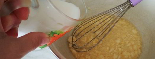 мягкие вафли с яблоком и курагой. Шаг 3