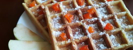 мягкие вафли с яблоком и курагой. Шаг 7