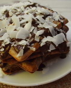 Шоколадно-творожные вафли