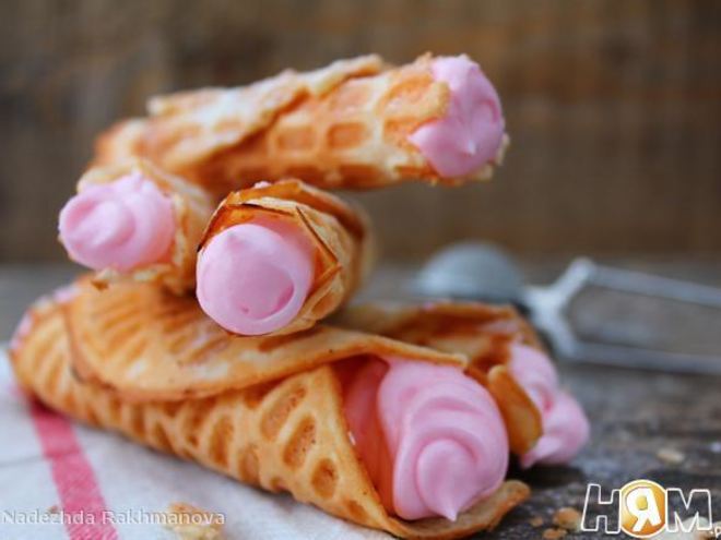 Рецепт вафельных трубочек