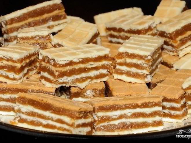 Рецепт вафель с карамелью
