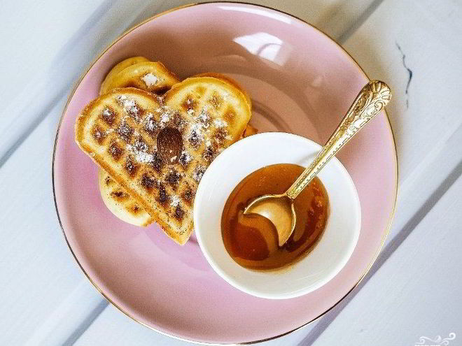 Рецепт вафель с халвой