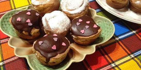 Ленивые эклеры с творожной начинкой