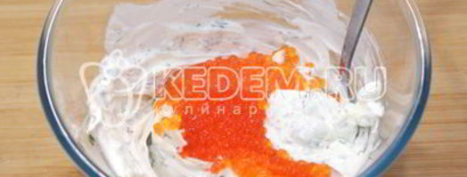 профитроли с икрой и творожной начинкой. Шаг 10