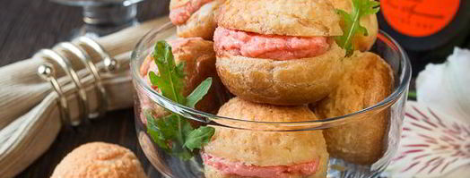 профитроли с кракелюром и лососевым муссом. Шаг 21