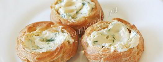 профитроли с сырной начинкой и форелью. Шаг 10