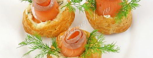 профитроли с сырной начинкой и форелью. Шаг 11