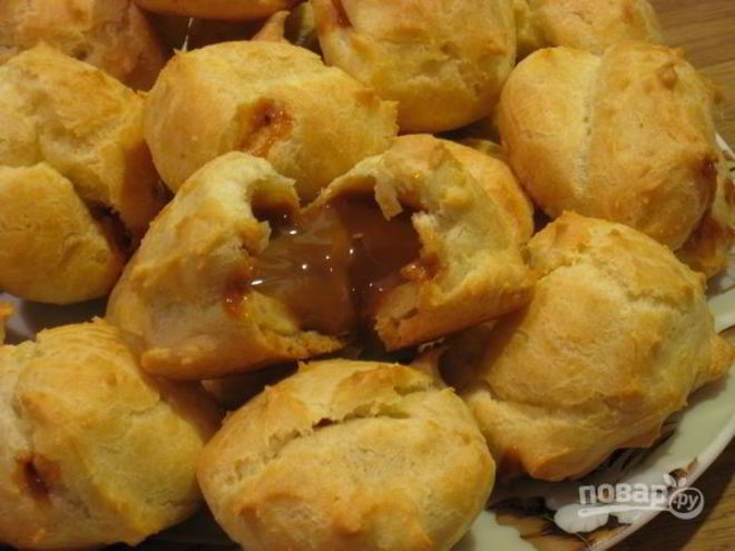 Рецепт профитролей со сгущенкой