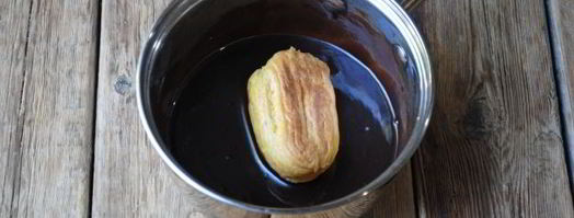 шоколадная глазурь для эклеров. Шаг 10