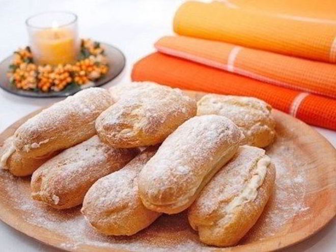 Рецепт эклеров домашних со сливочным кремом