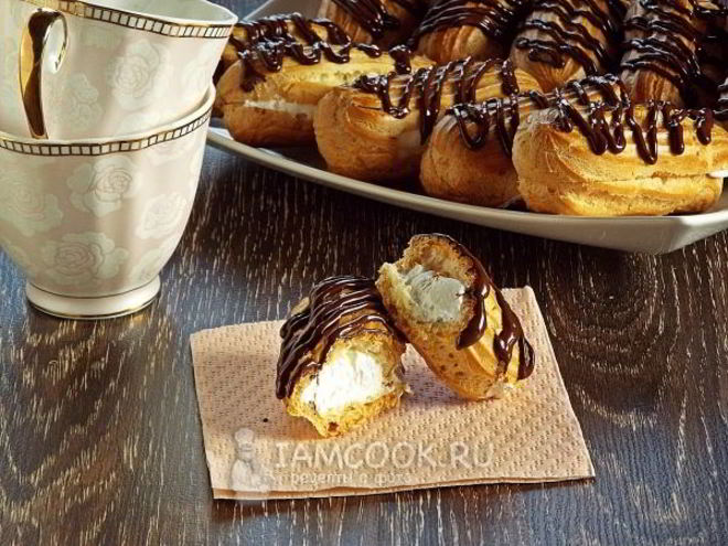 Рецепт эклеров с белковым кремом