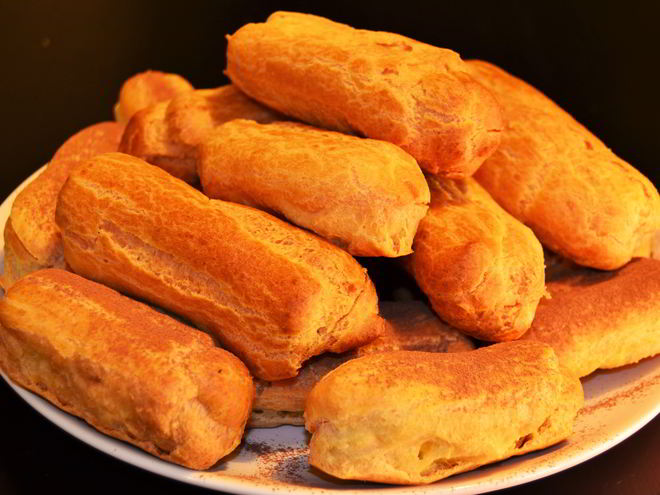 Рецепт эклеров с шоколадно-сливочным сыром