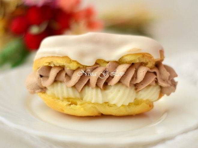 Рецепт эклеров со сливочно-шоколадным кремом