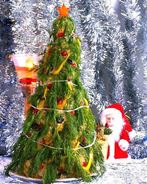 Закусочный торт Новогодняя елка из профитролей и сливочного крем-мусса с семгой