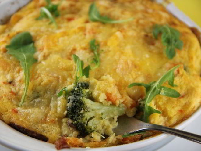 Рецепт картофельной запеканки с брокколи и грибами