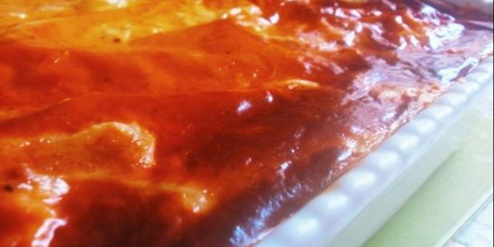 Картофельная запеканка с куриным фаршем и грибами