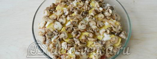 картофельная запеканка с мясом и грибами. Шаг 5