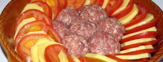 овощная запеканка с тефтельками. Шаг 4