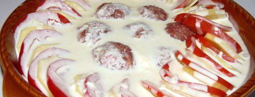 овощная запеканка с тефтельками. Шаг 6