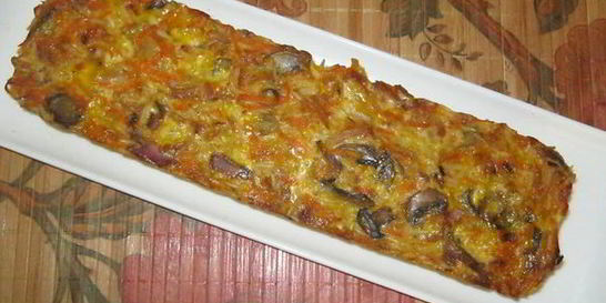 Овощная запеканка с тунцом