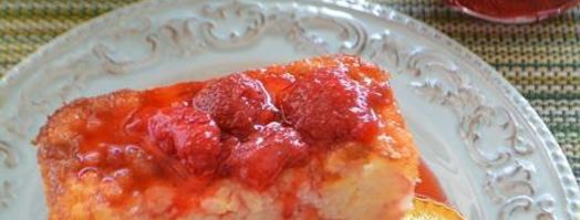 рисовая запеканка с клубничным соусом. Шаг 9