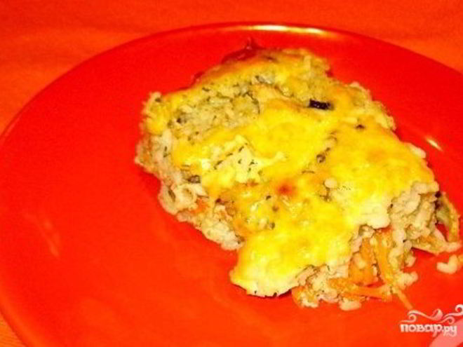 Рецепт рисовой запеканки с курицей