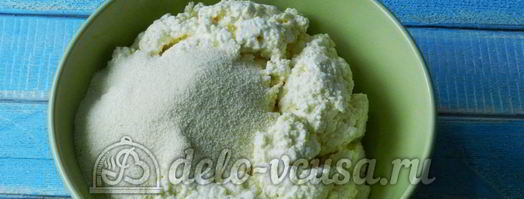 творожная запеканка с изюмом. Шаг 4