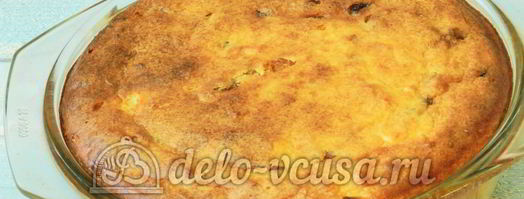 творожная запеканка с изюмом. Шаг 8