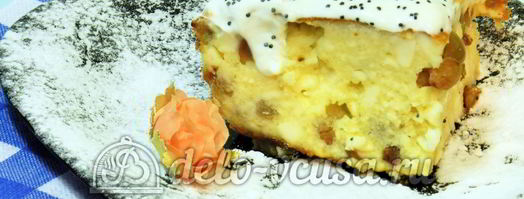 творожная запеканка с изюмом. Шаг 9